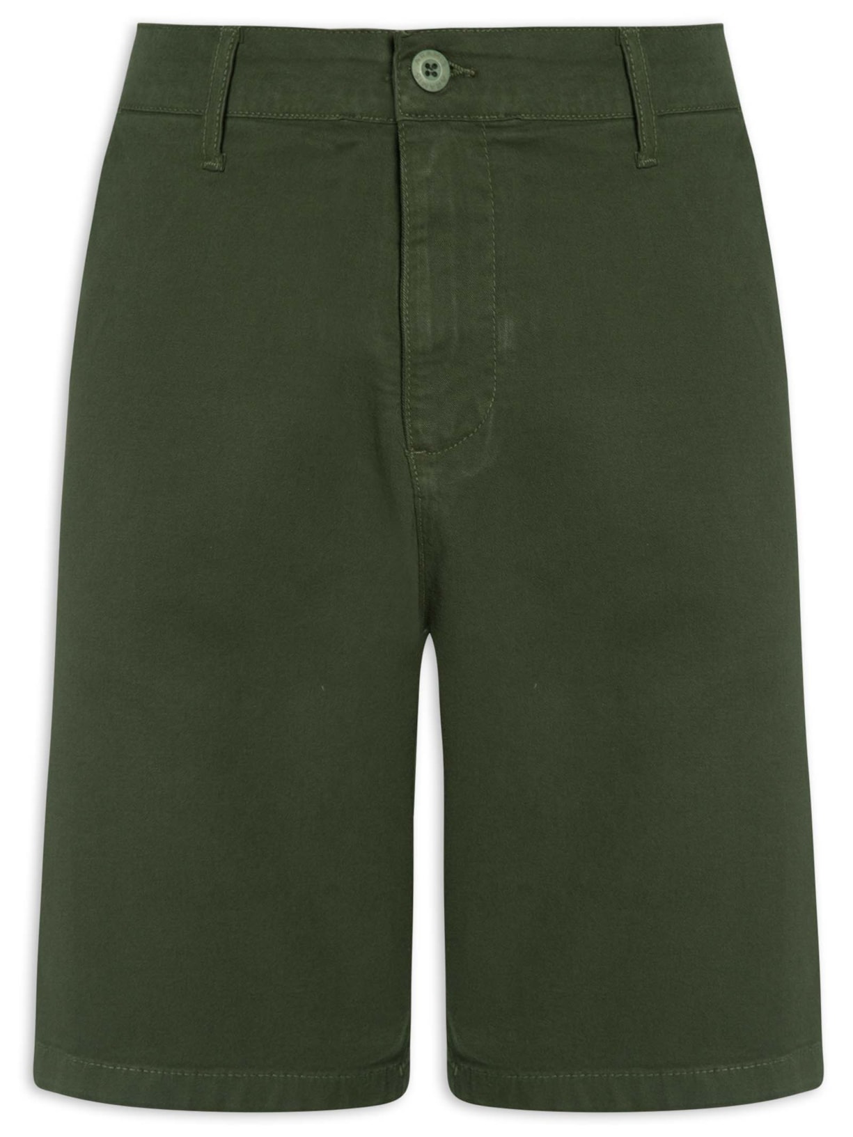 Bermuda Masculina Chino Color Nova Essencial - Verde