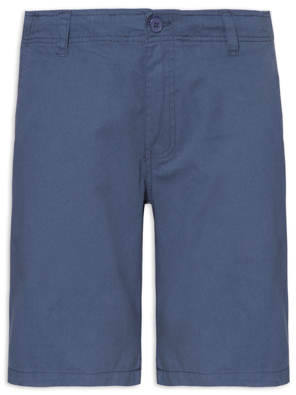 Bermuda Masculina Chino Com Elástico No Cós - Azul