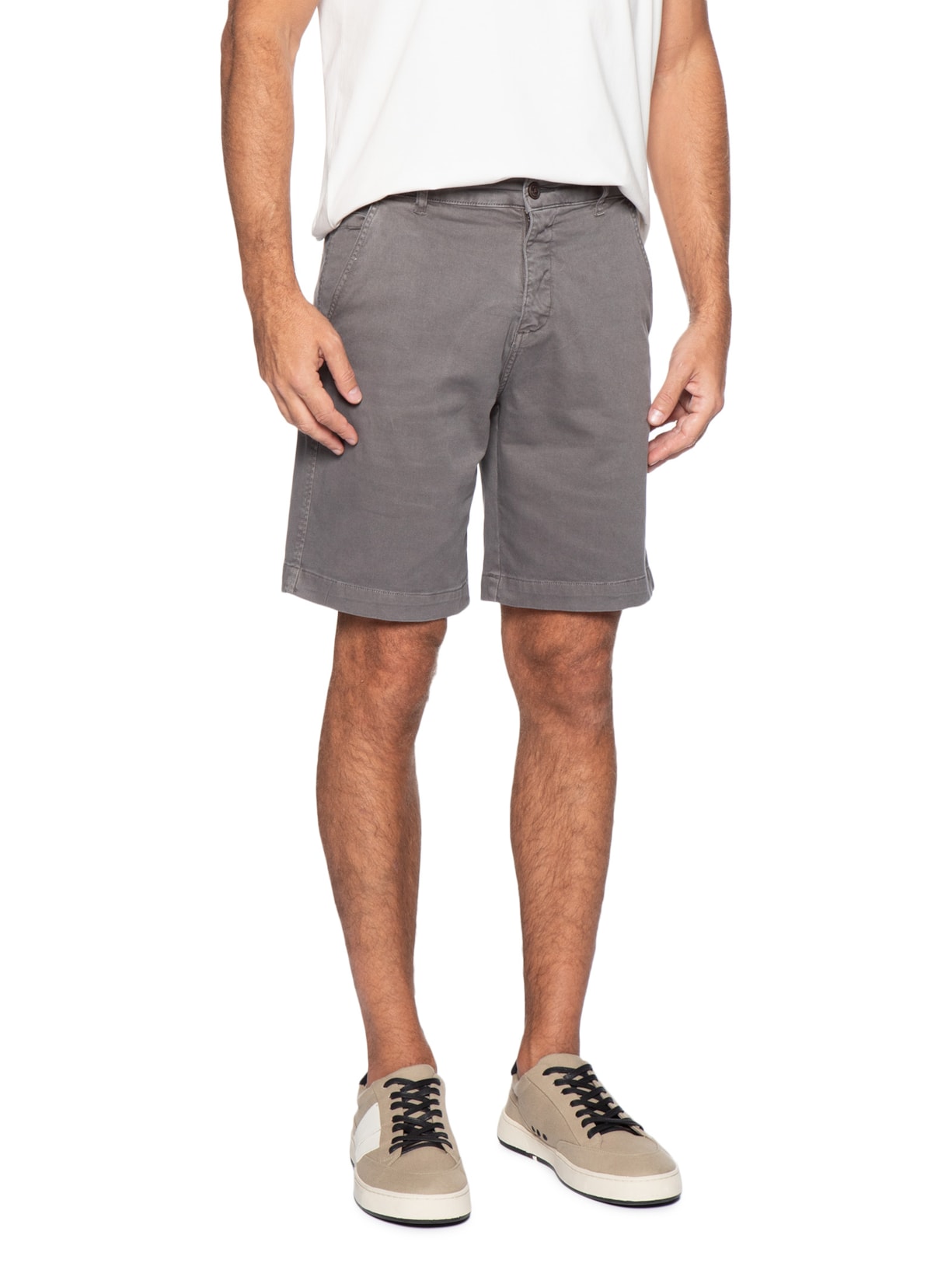 Bermuda Masculina Chino Condor Cinza Austral