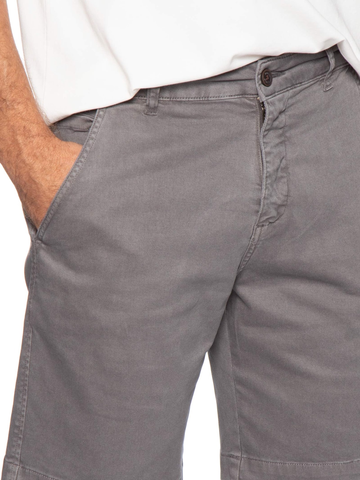Bermuda Masculina Chino Condor Cinza Austral