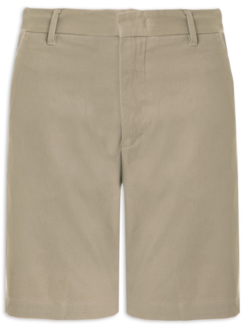 Bermuda Masculina Chino Cós Limpo - Bege