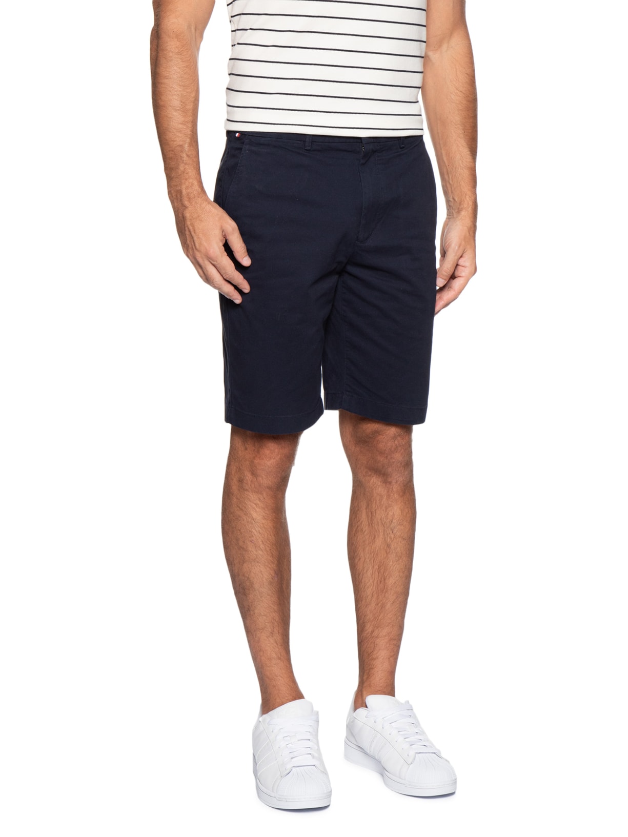 Bermuda Masculina Chino Denton Twill Azul Tommy Hilfiger