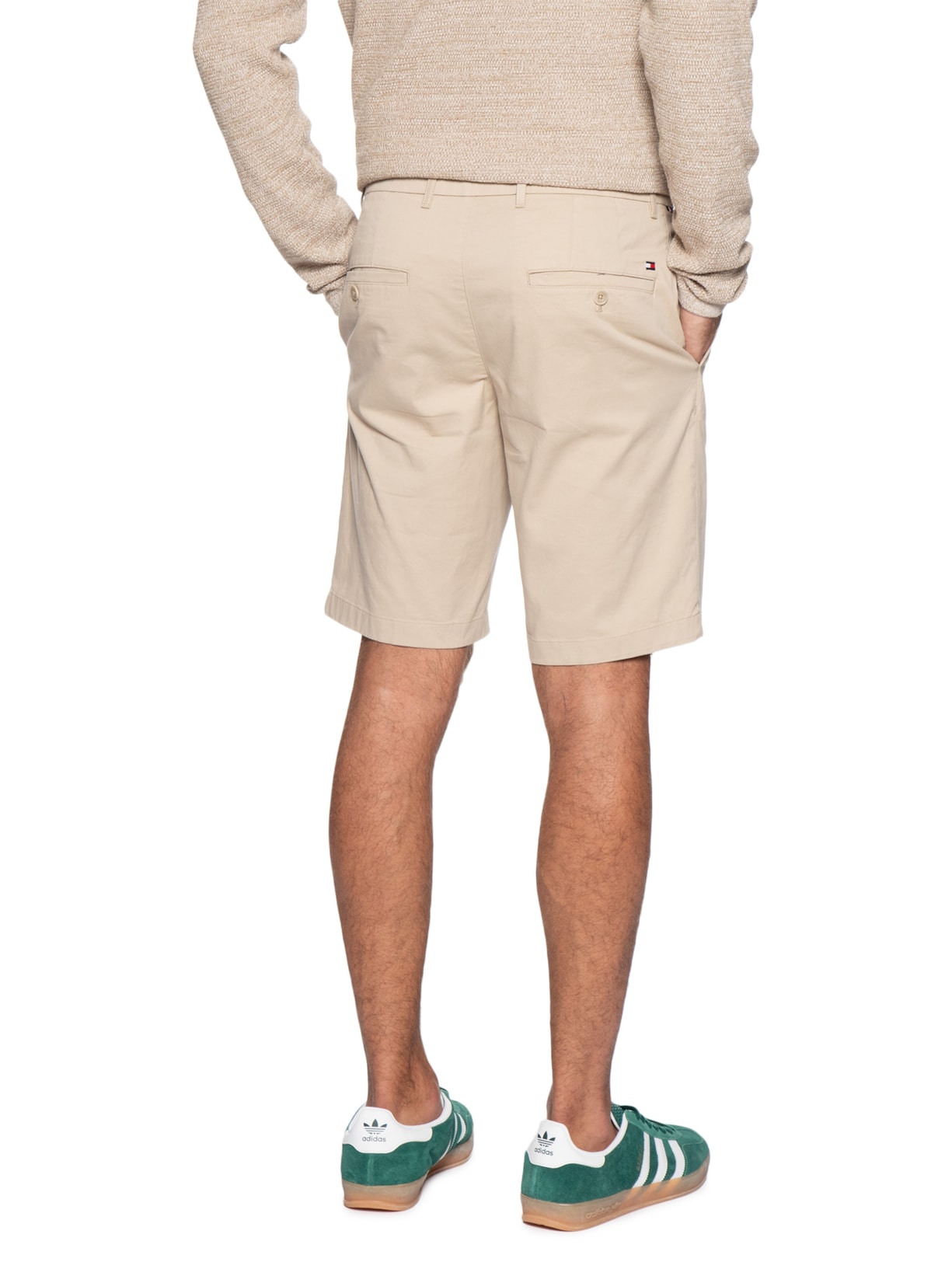 Bermuda Masculina Chino Denton Twill Bege Tommy Hilfiger