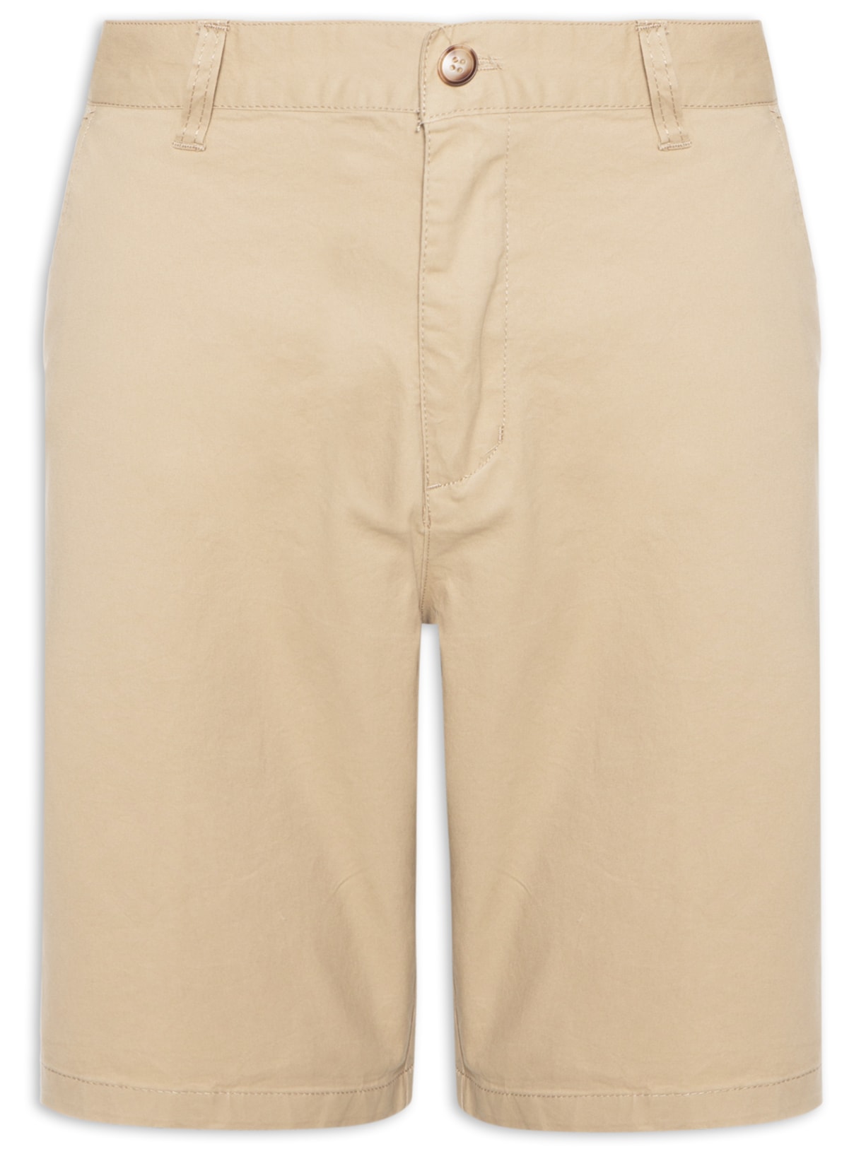 Bermuda Masculina Chino Em Sarja - Bege