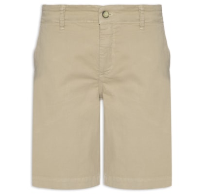 Bermuda Masculina Chino em Sarja Tinturada - Marrom