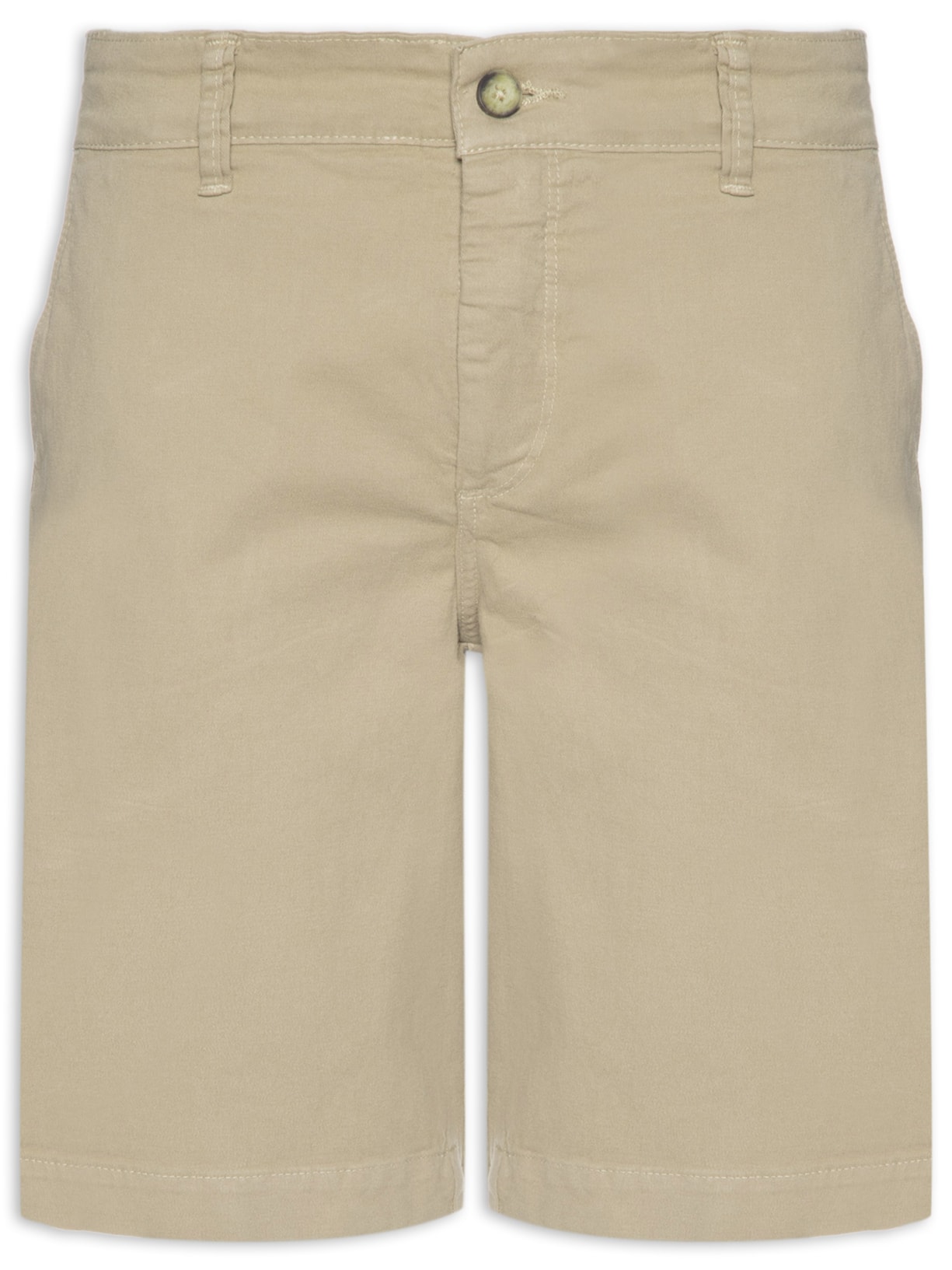 Bermuda Masculina Chino em Sarja Tinturada - Marrom