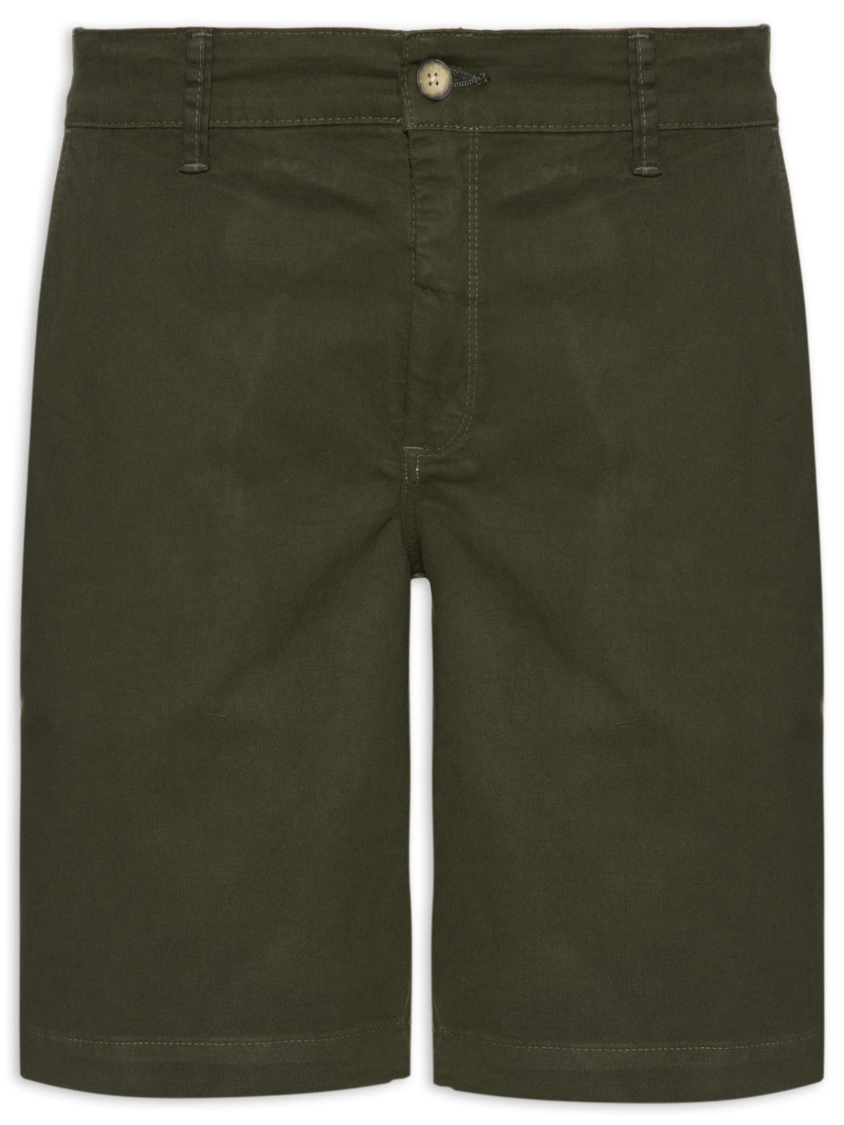 Bermuda Masculina Chino em Sarja Tinturada - Verde