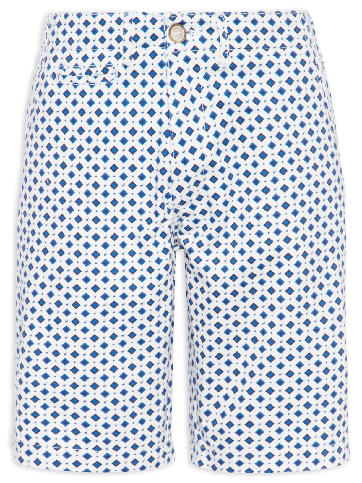 Bermuda Masculina Chino Estampada - Branco