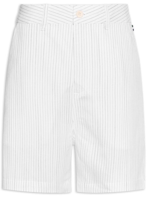Bermuda Masculina Chino Linho Capri Co - Branco