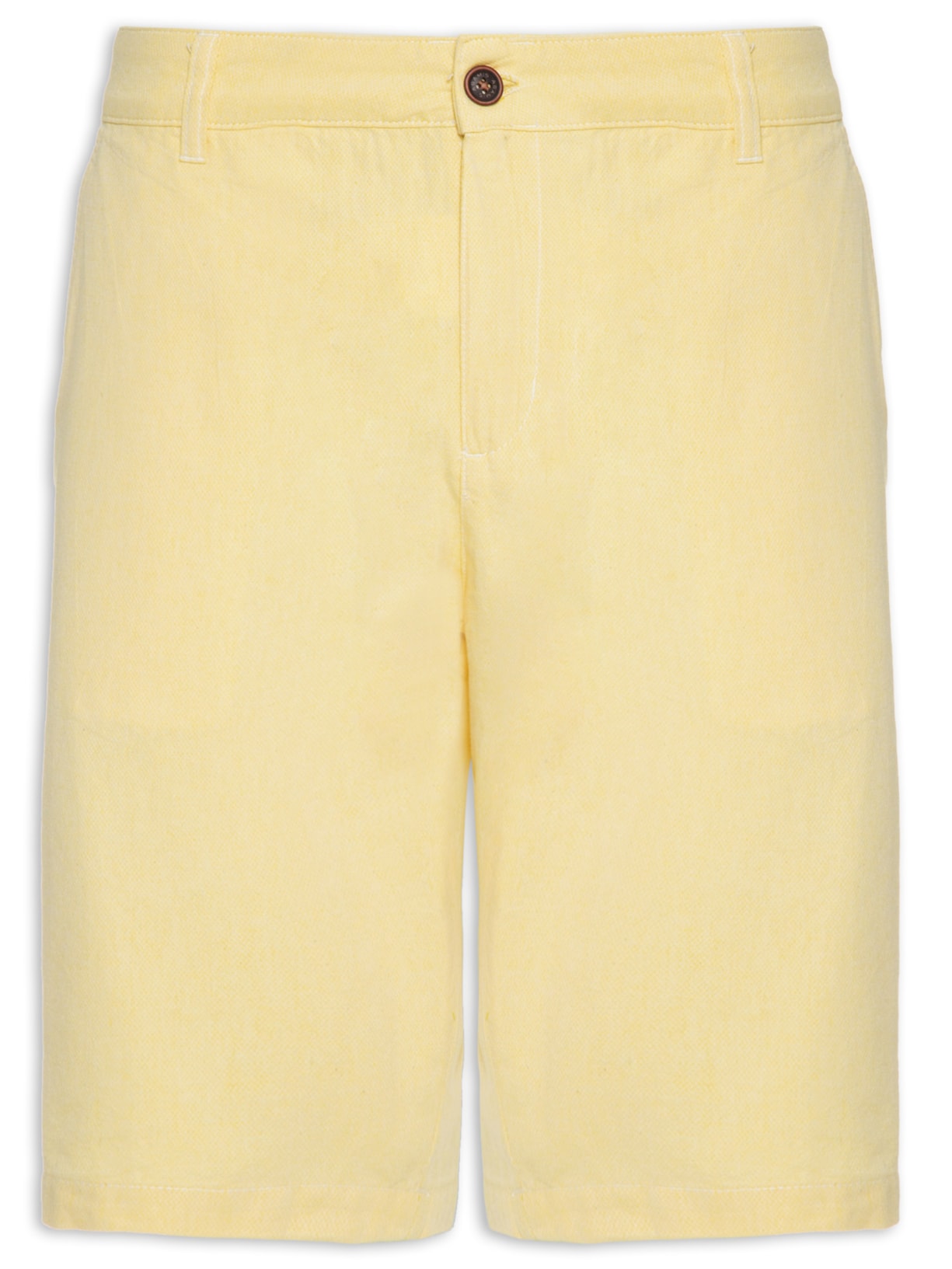 Bermuda Masculina Chino Maquinetada - Amarelo