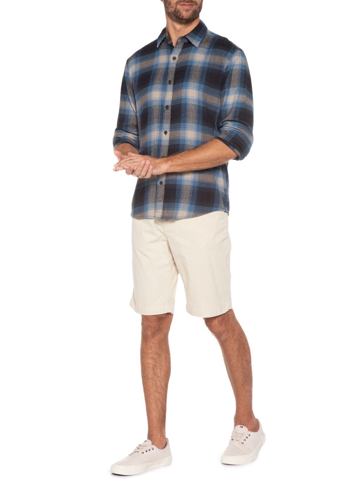 Bermuda Masculina Chino Premium Bege Pineapple