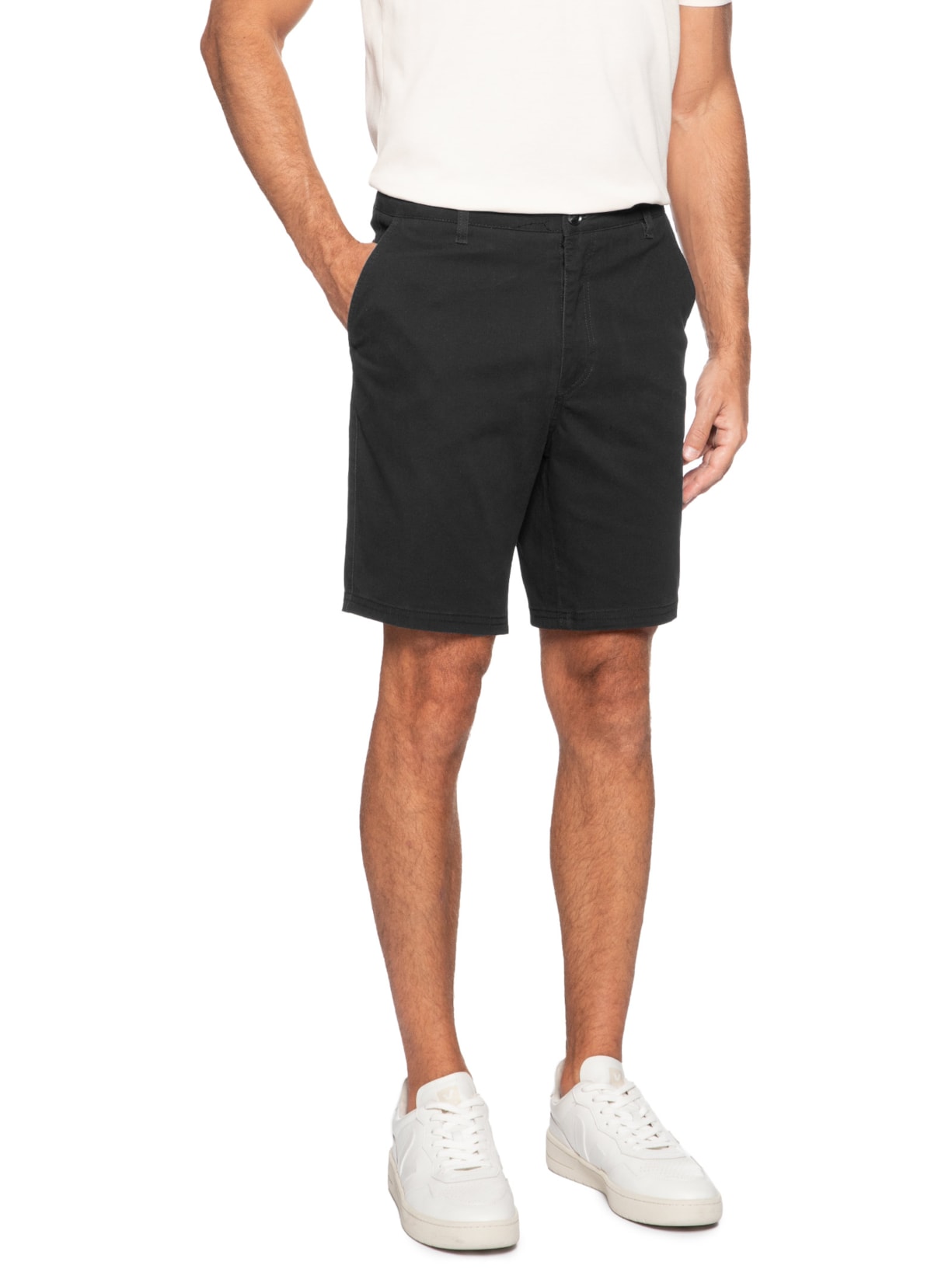 Bermuda Masculina Chino Preto '2 Essential