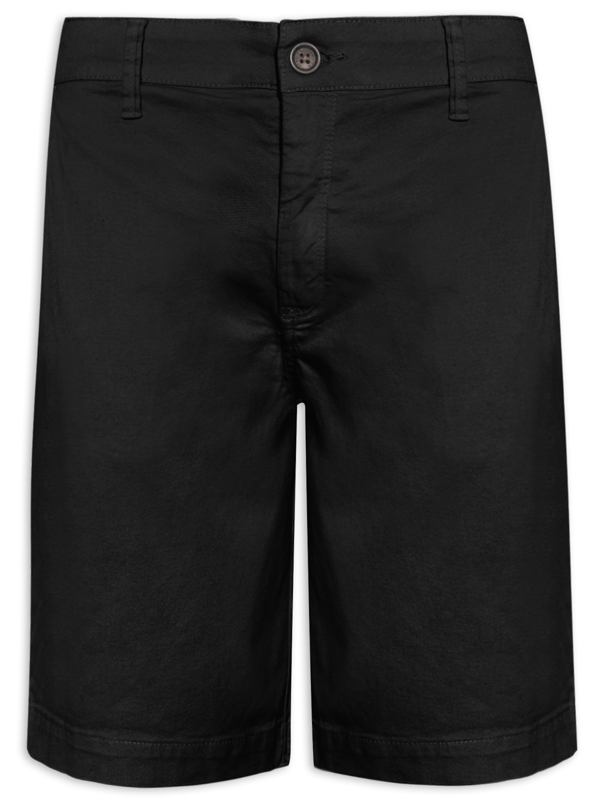 Bermuda Masculina Chino Sarja Tinturada - Preto