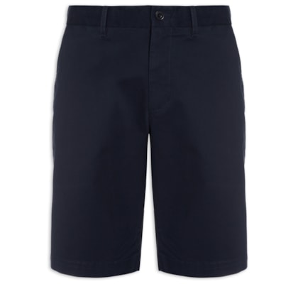  Bermuda Masculina Chino Slim Fit Brooklyn Algodão Orgânico - Azul