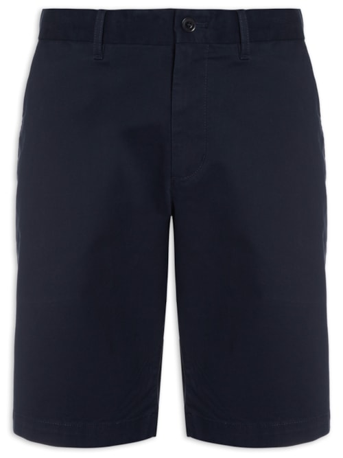 Bermuda Masculina Chino Slim Fit Brooklyn Algodão Orgânico - Azul