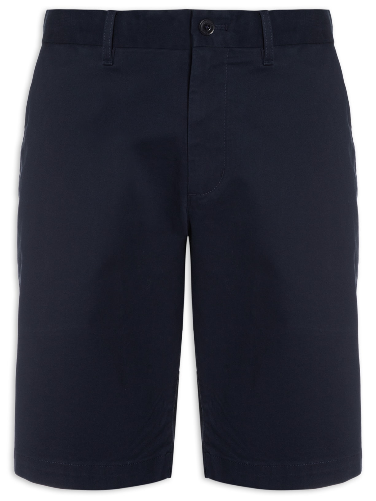  Bermuda Masculina Chino Slim Fit Brooklyn Algodão Orgânico Azul Tommy Hilfiger