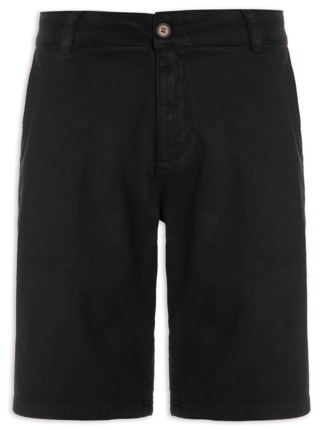 Bermuda Masculina Chino Slim Fit Clássica - Preto