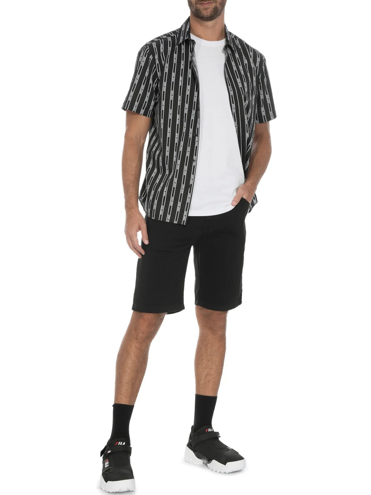 Bermuda Masculina Clássica Houston Preto John John