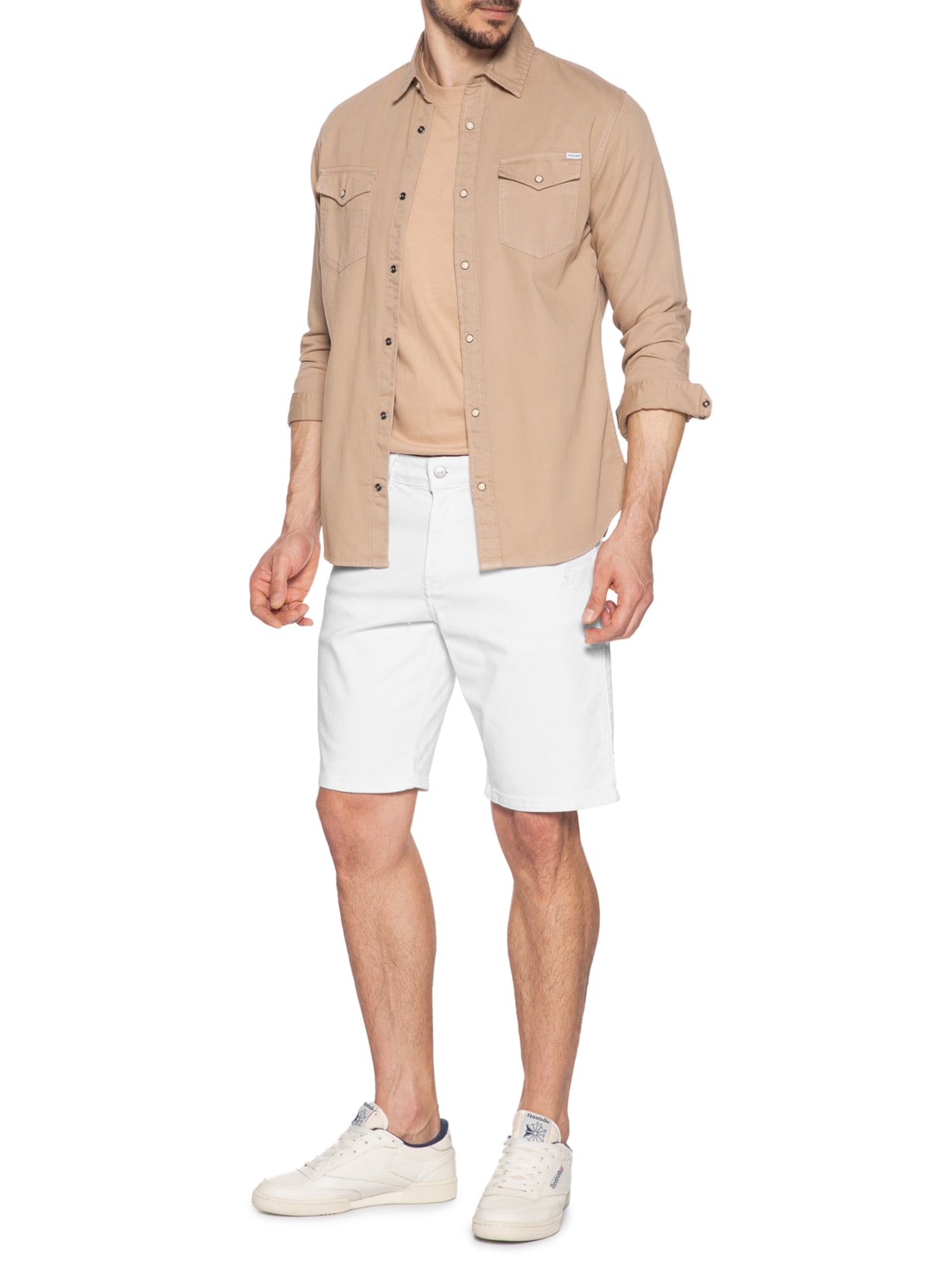 Bermuda Masculina Color 5 Pockets Branco Calvin Klein Jeans