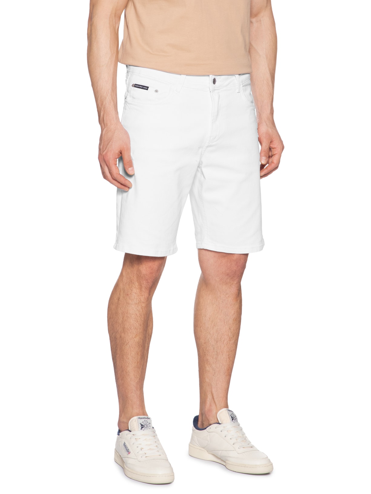 Bermuda Masculina Color 5 Pockets Branco Calvin Klein Jeans