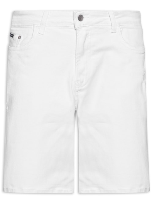 Bermuda Masculina Color 5 Pockets - Branco