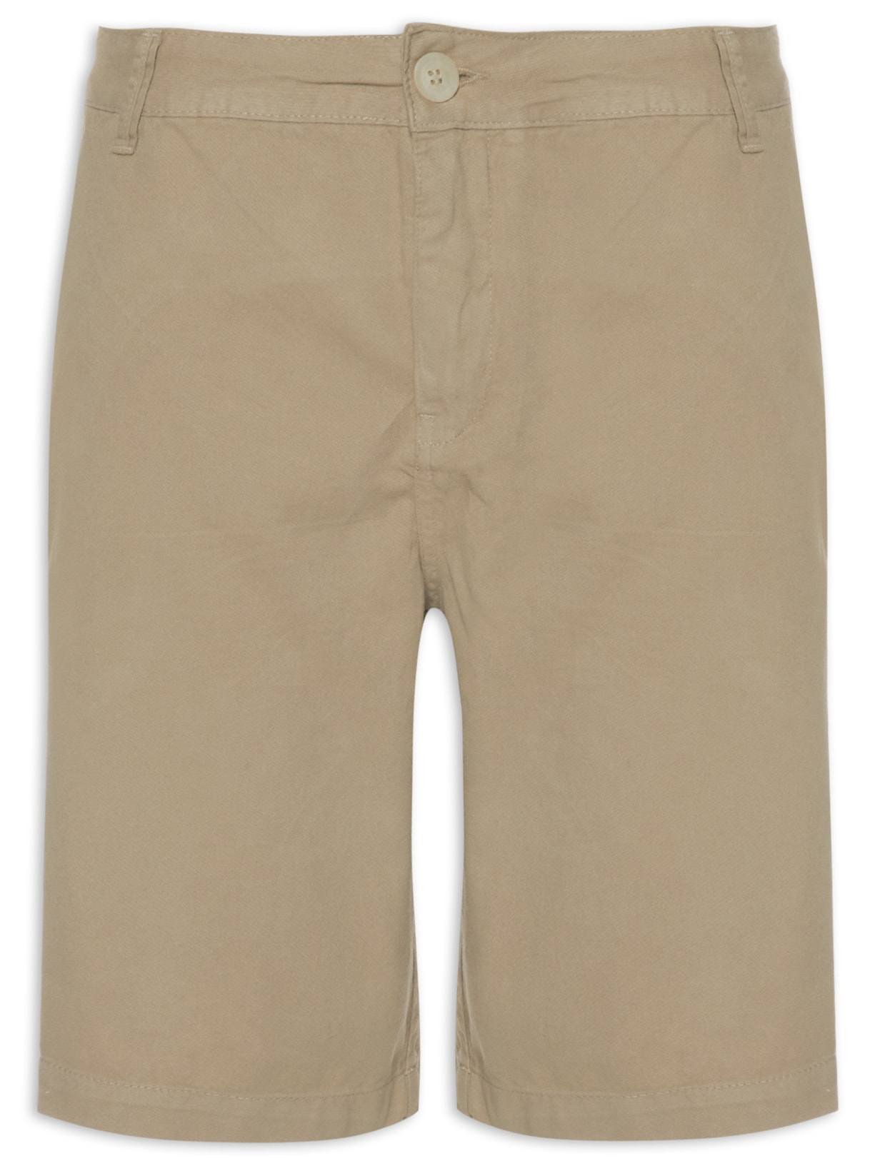 Bermuda Masculina Color Chino Curta Sarja Reat - Bege