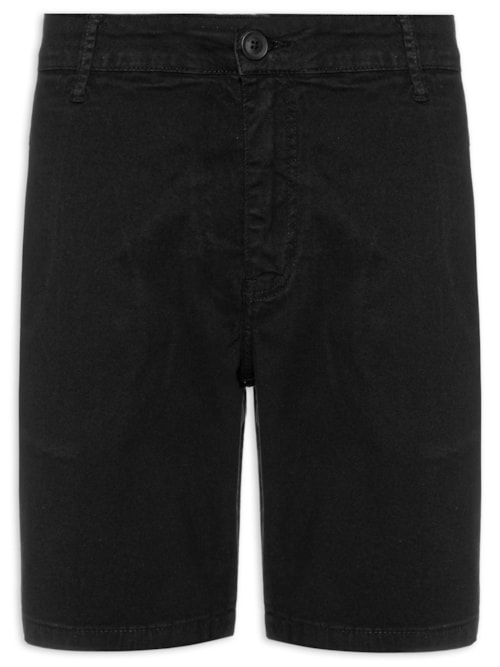 Bermuda Masculina Color Chino - Preto