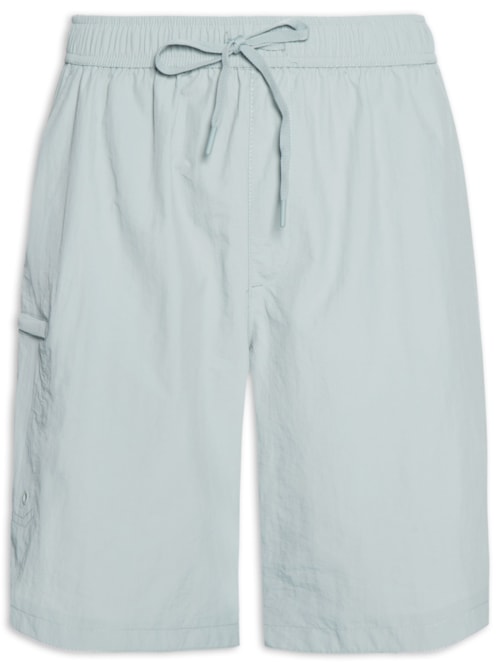 Bermuda Masculina Color Com Elástico - Cinza