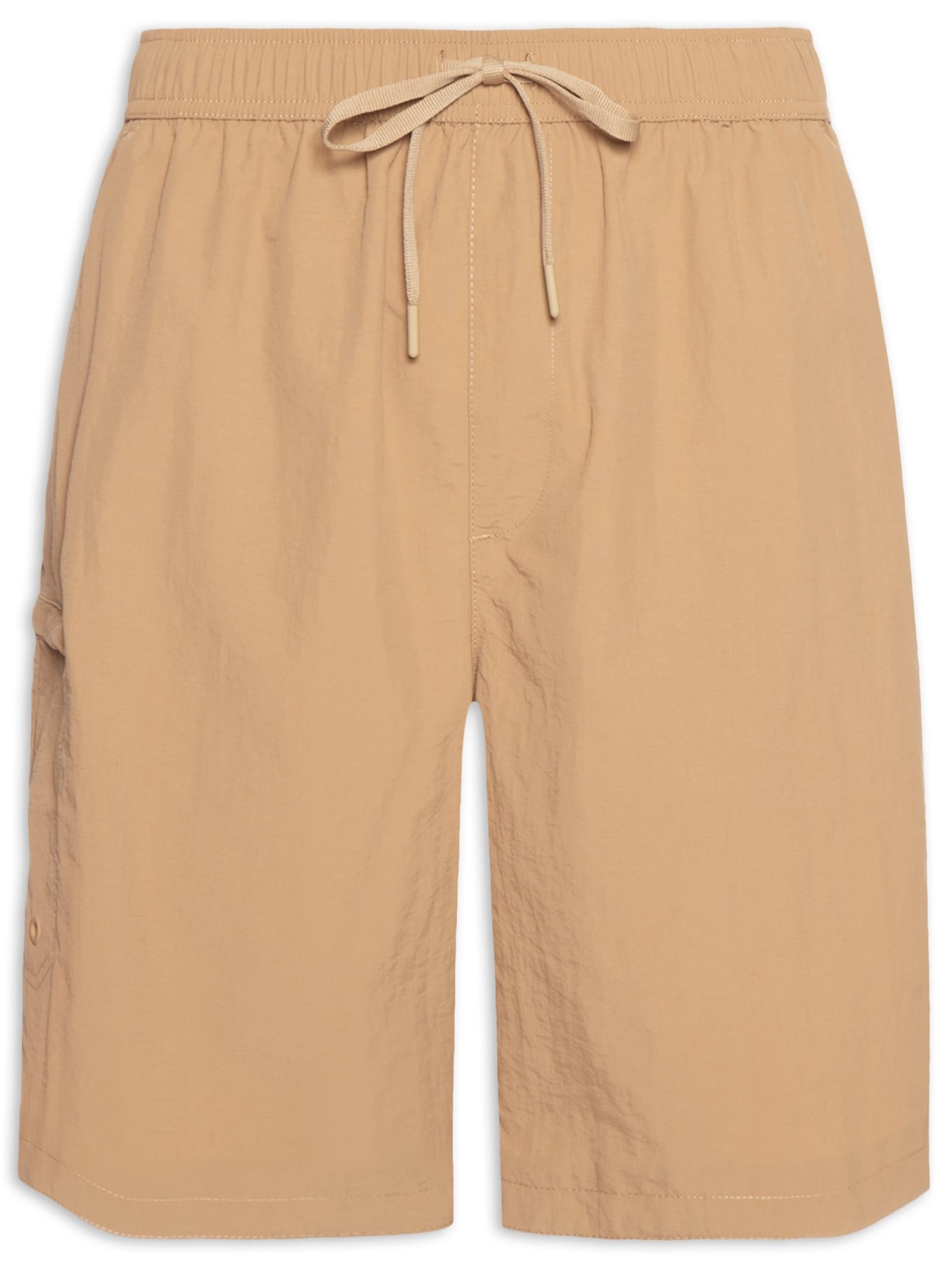 Bermuda Masculina Color Com Elástico - Marrom