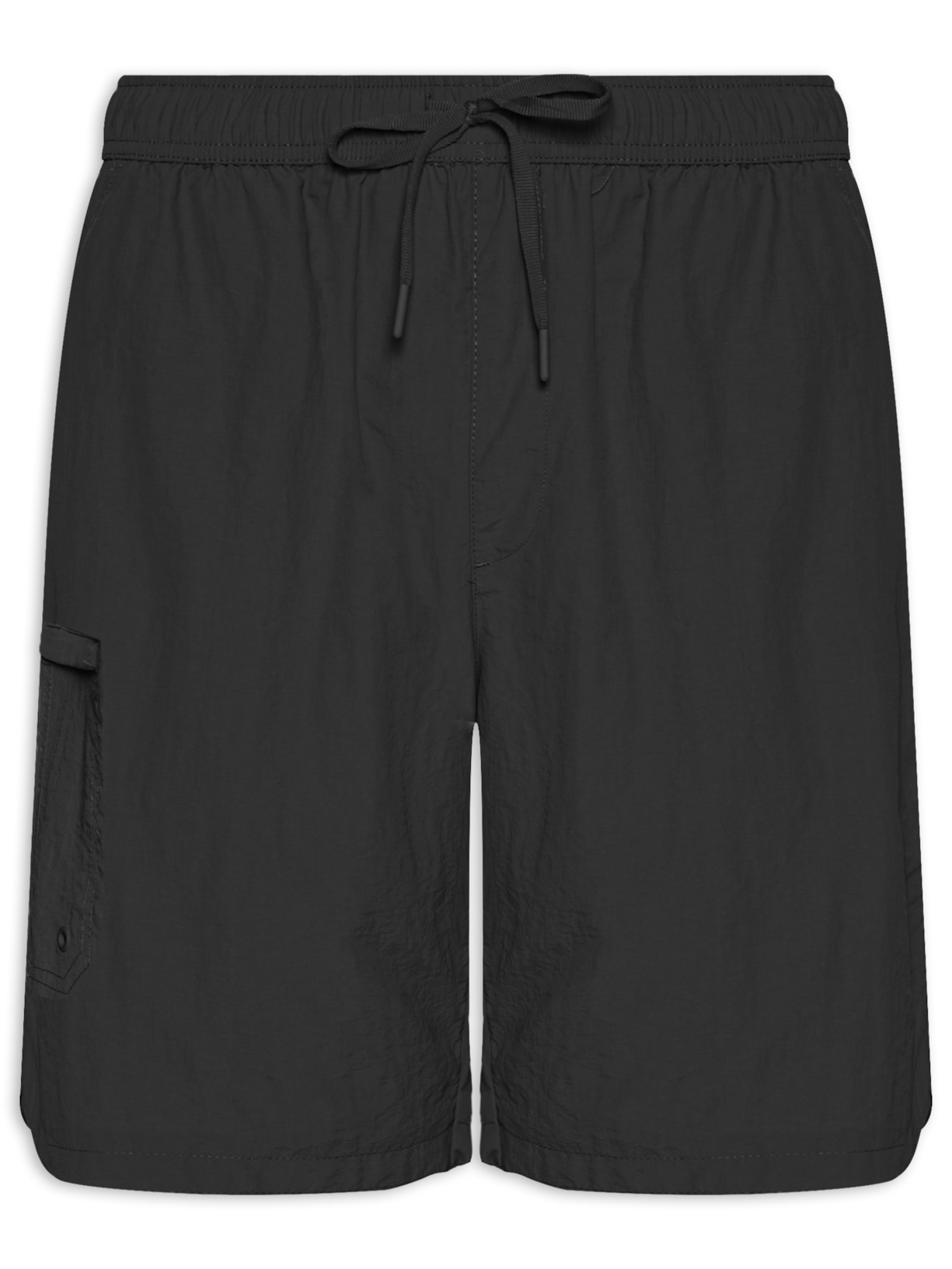 Bermuda Masculina Color Com Elástico - Preto