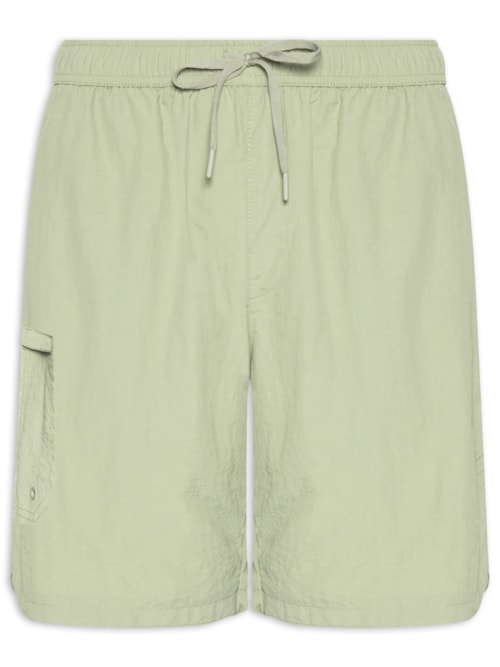 Bermuda Masculina Color Com Elástico - Verde