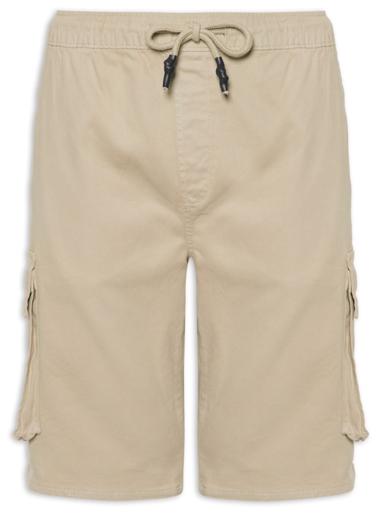 Bermuda Masculina Color Moletom Cargo - Bege