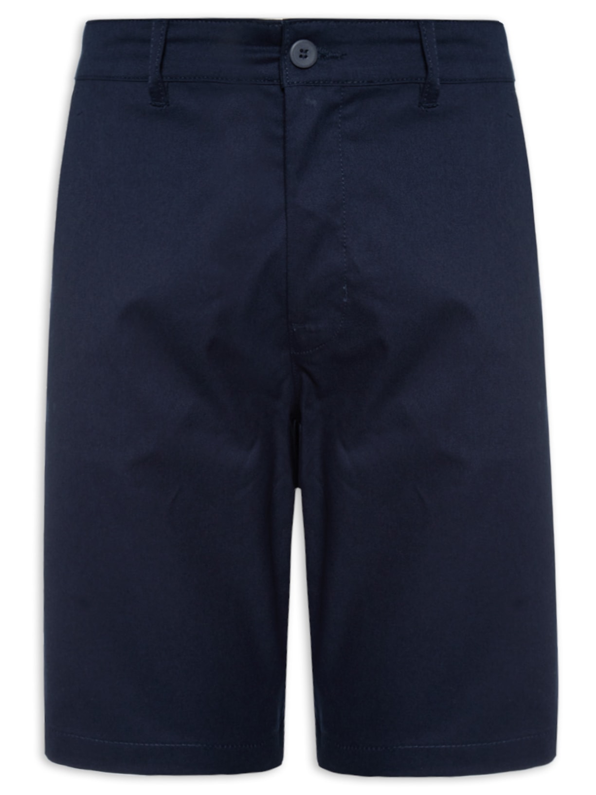 Bermuda Masculina Color Twill Classic Piece Dye Long Chino - Azul