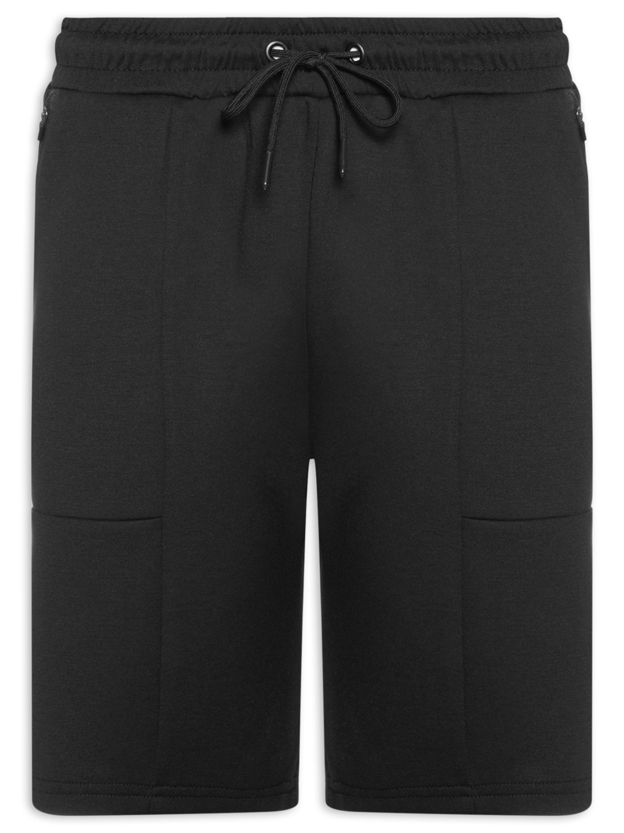 Bermuda Masculina Com Recortes Preto Basiq Men