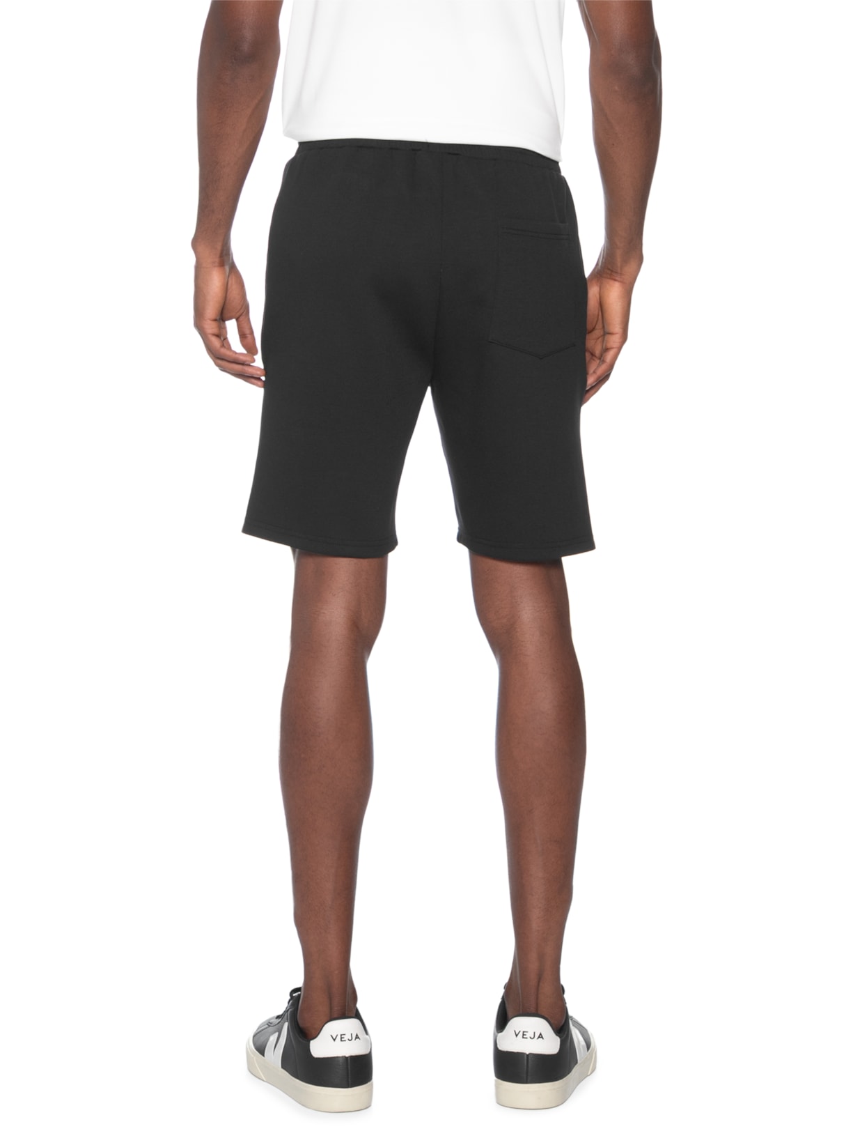 Bermuda Masculina Com Recortes Preto Basiq Men