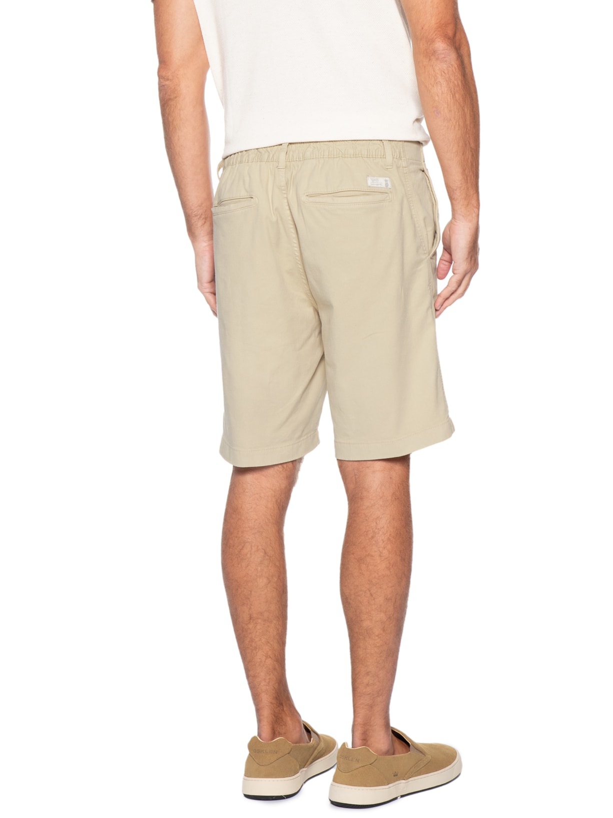 Bermuda Masculina Comfort Com Elástico Bege Pineapple