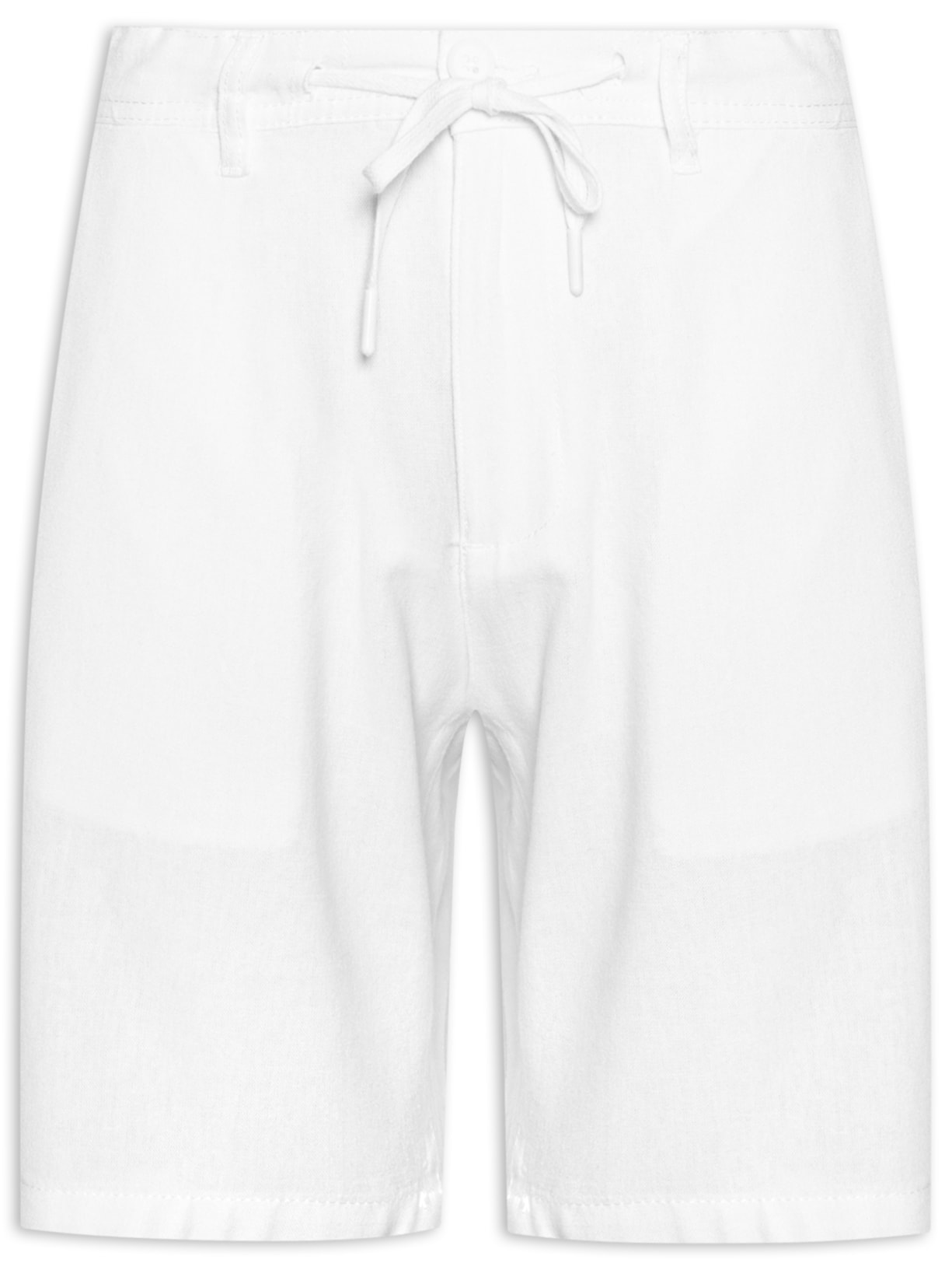Bermuda Masculina Corda Em Linho - Branco