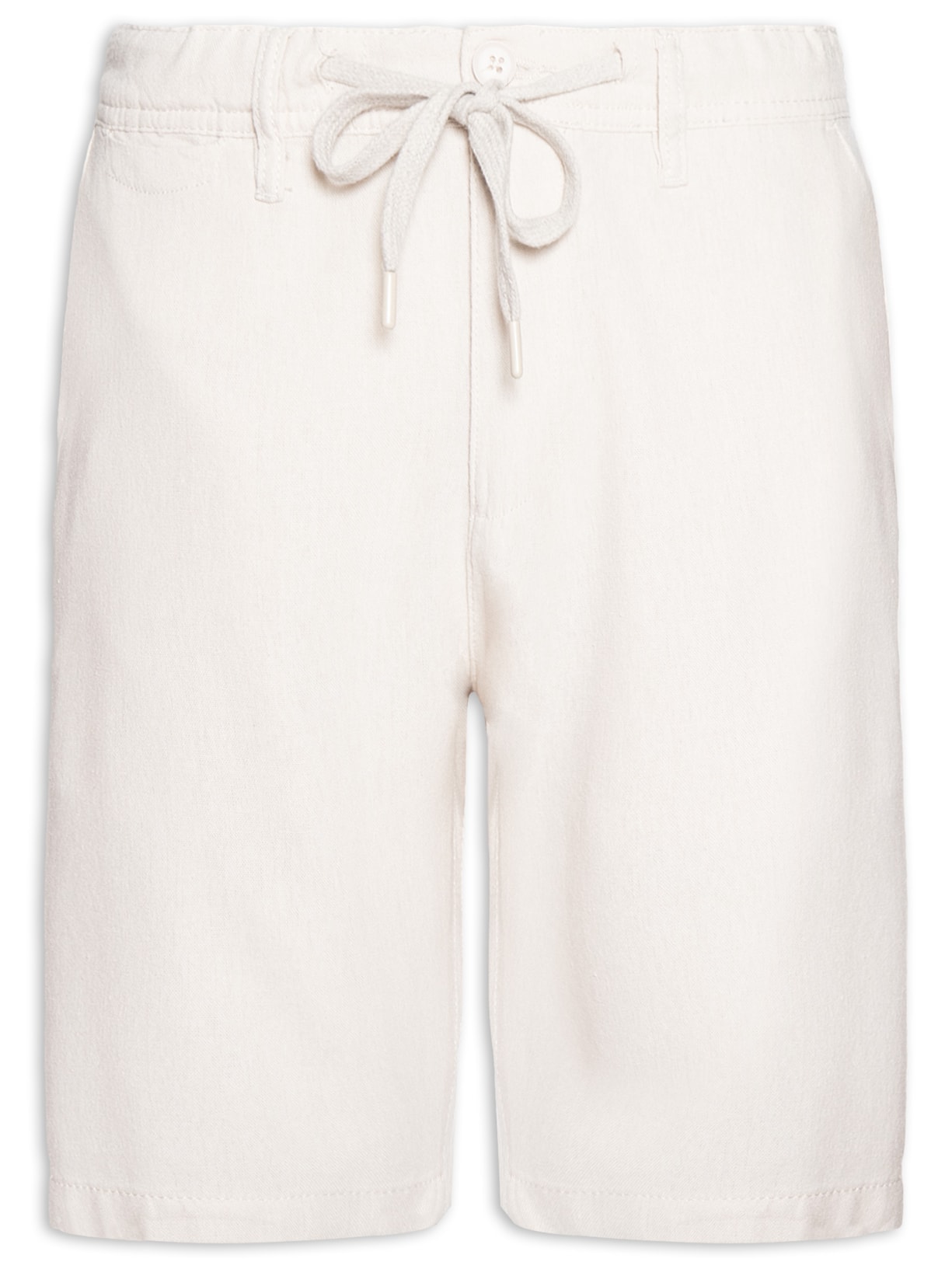 Bermuda Masculina Corda Em Linho Off White '2 Essential