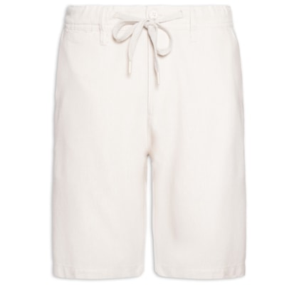 Bermuda Masculina Corda Em Linho - Off White