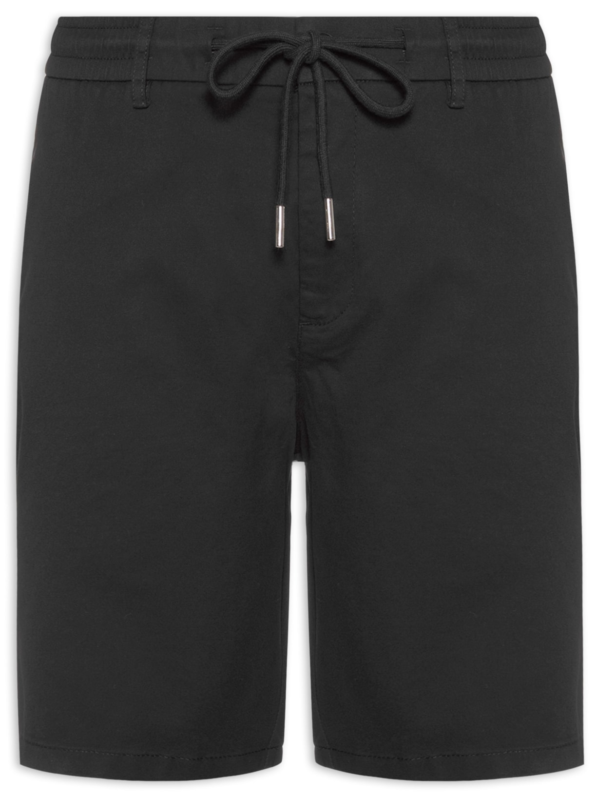 Bermuda Masculina Cós de Elástico Básica - Preto