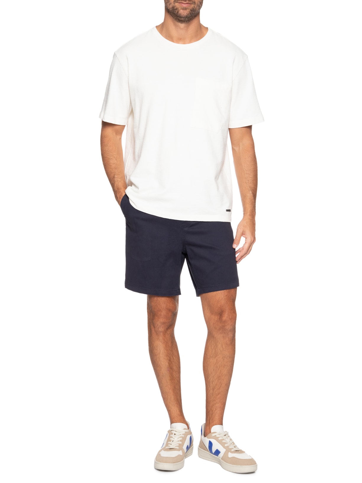 Bermuda Masculina Cós Elástico Azul '2 Essential