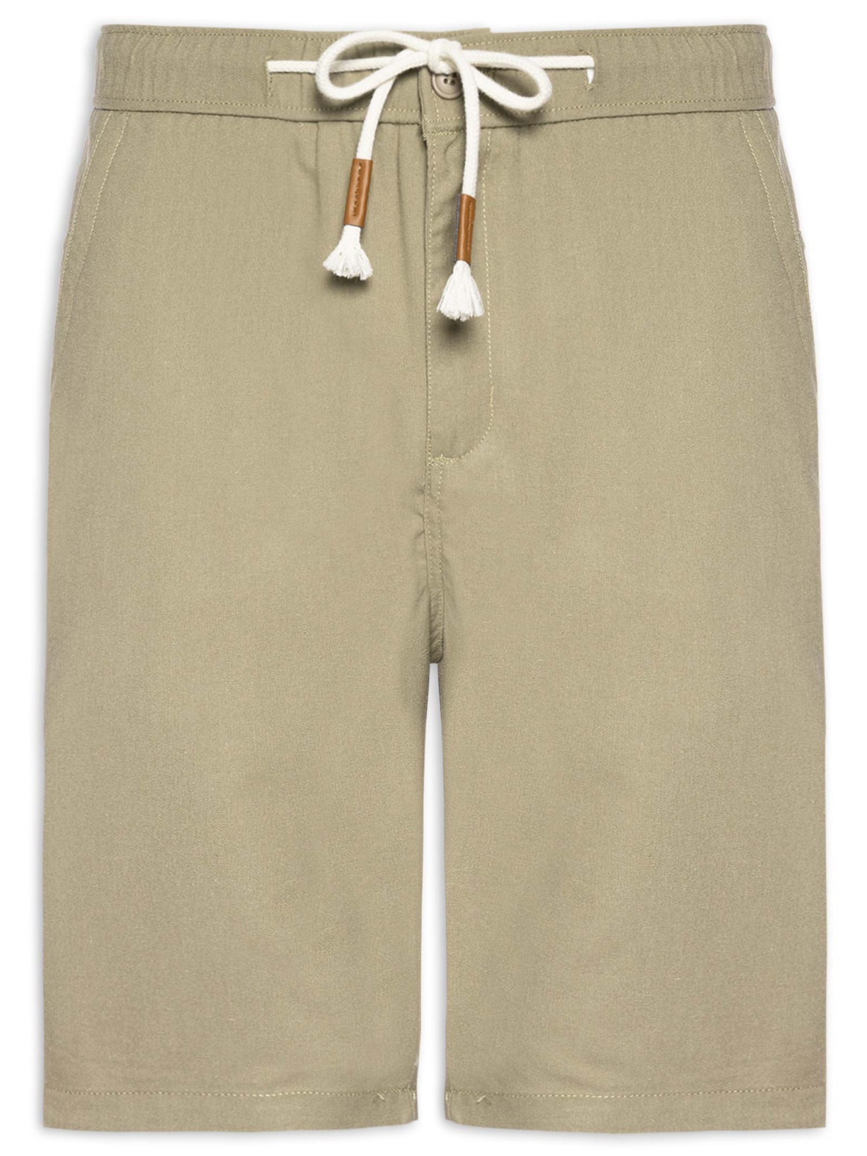 Bermuda Masculina Cós Elástico E Cordão - Verde