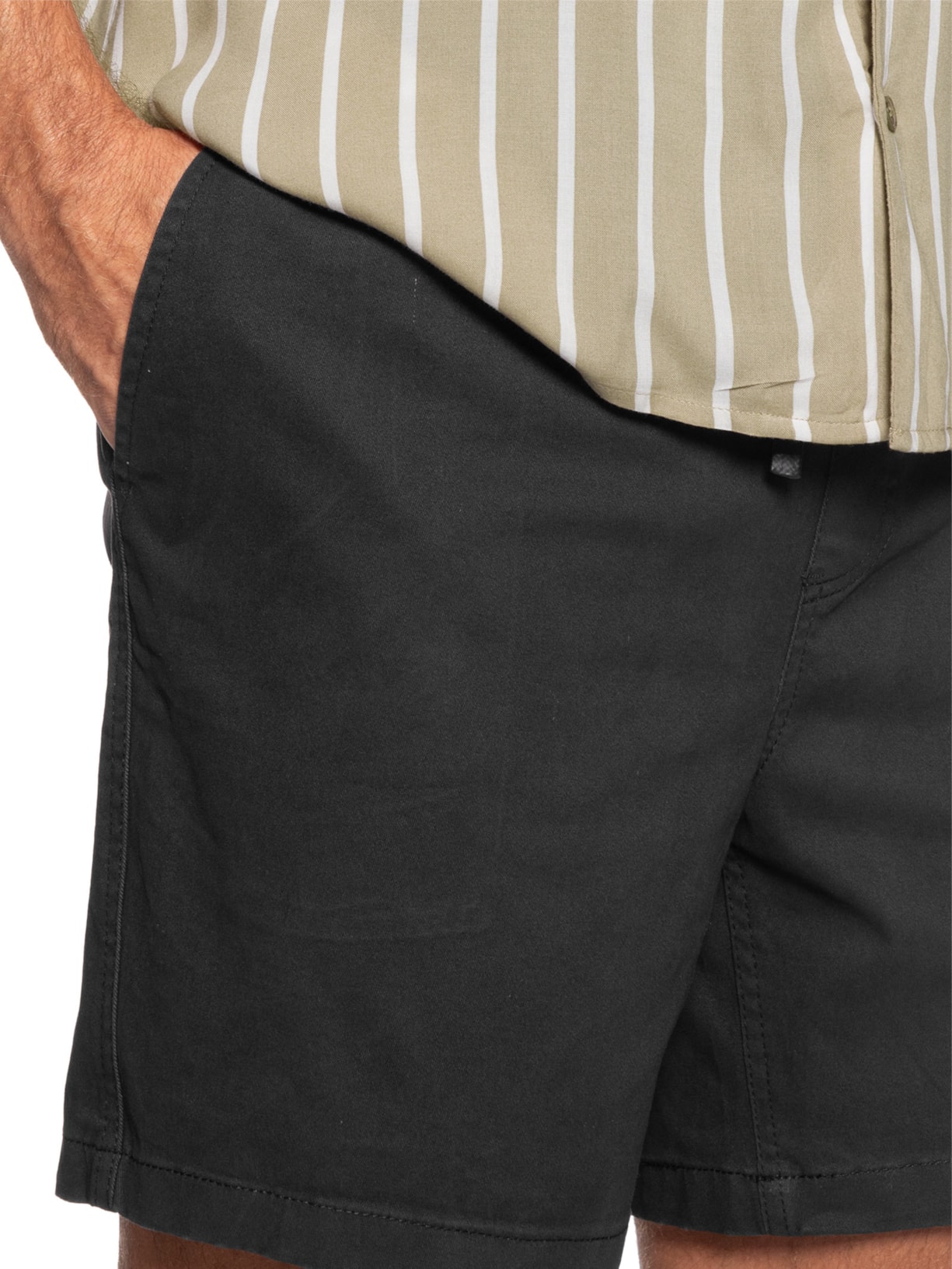 Bermuda Masculina Cós Elástico Preto '2 Essential