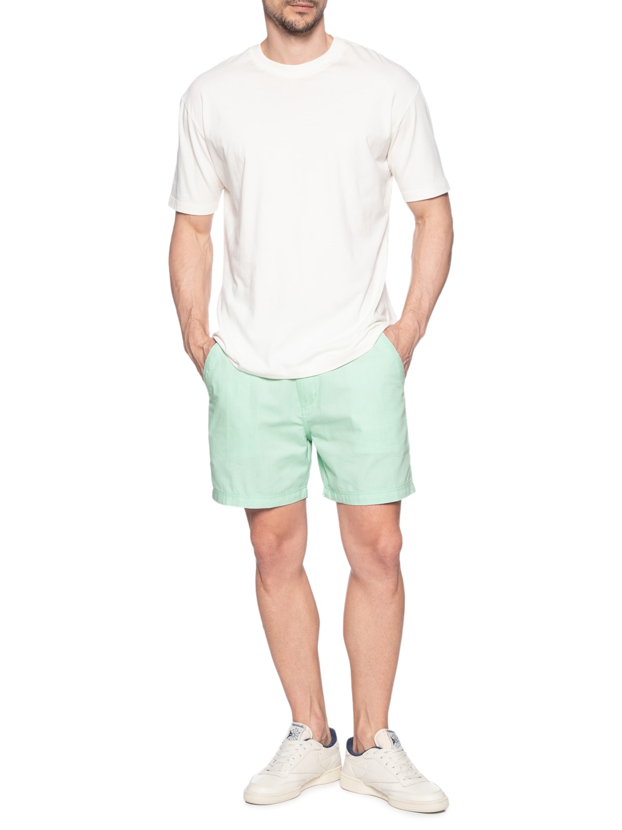 Bermuda Masculina Cós Elástico Verde '2 Essential