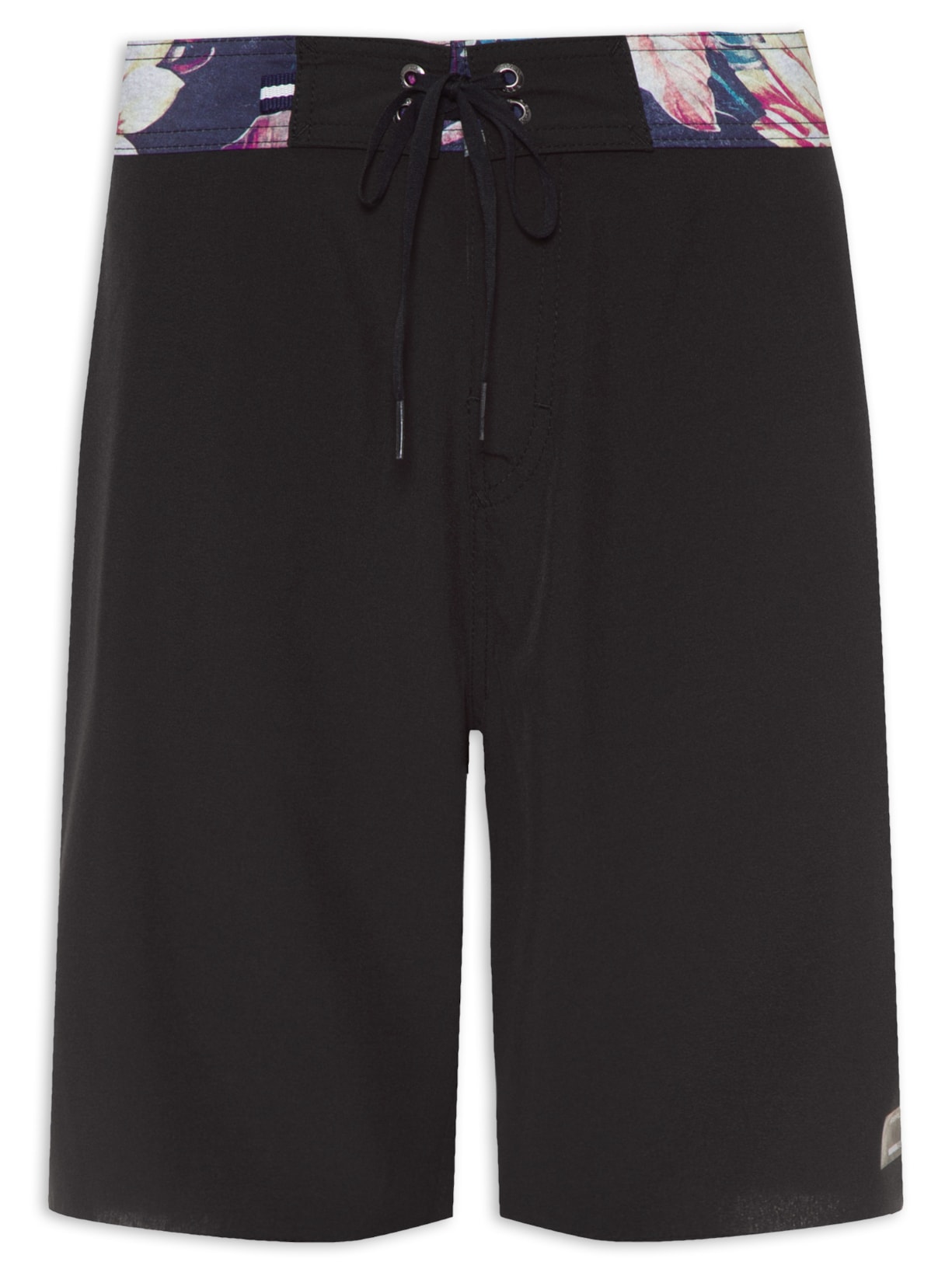 Bermuda Masculina Cós Floral - Preto