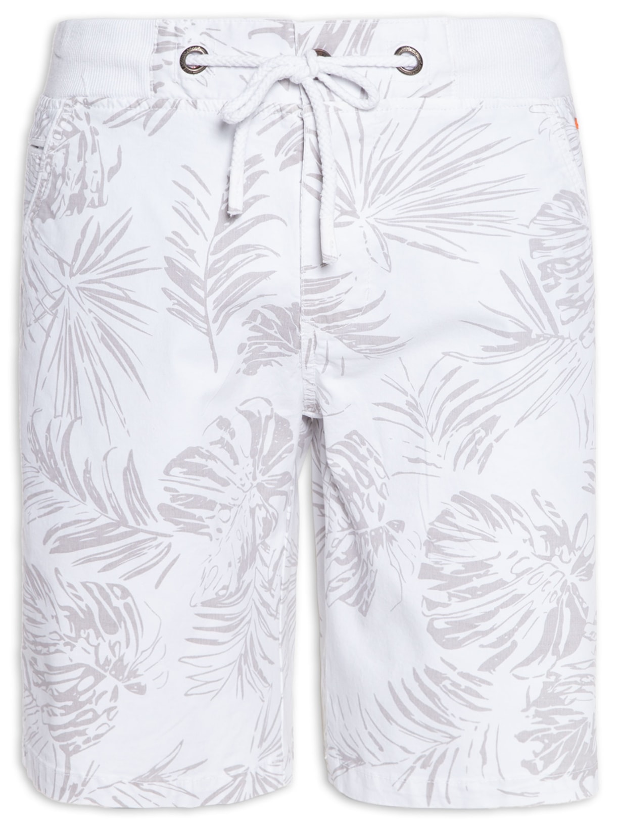 Bermuda Masculina Cotton Spandex New Year White - Branco