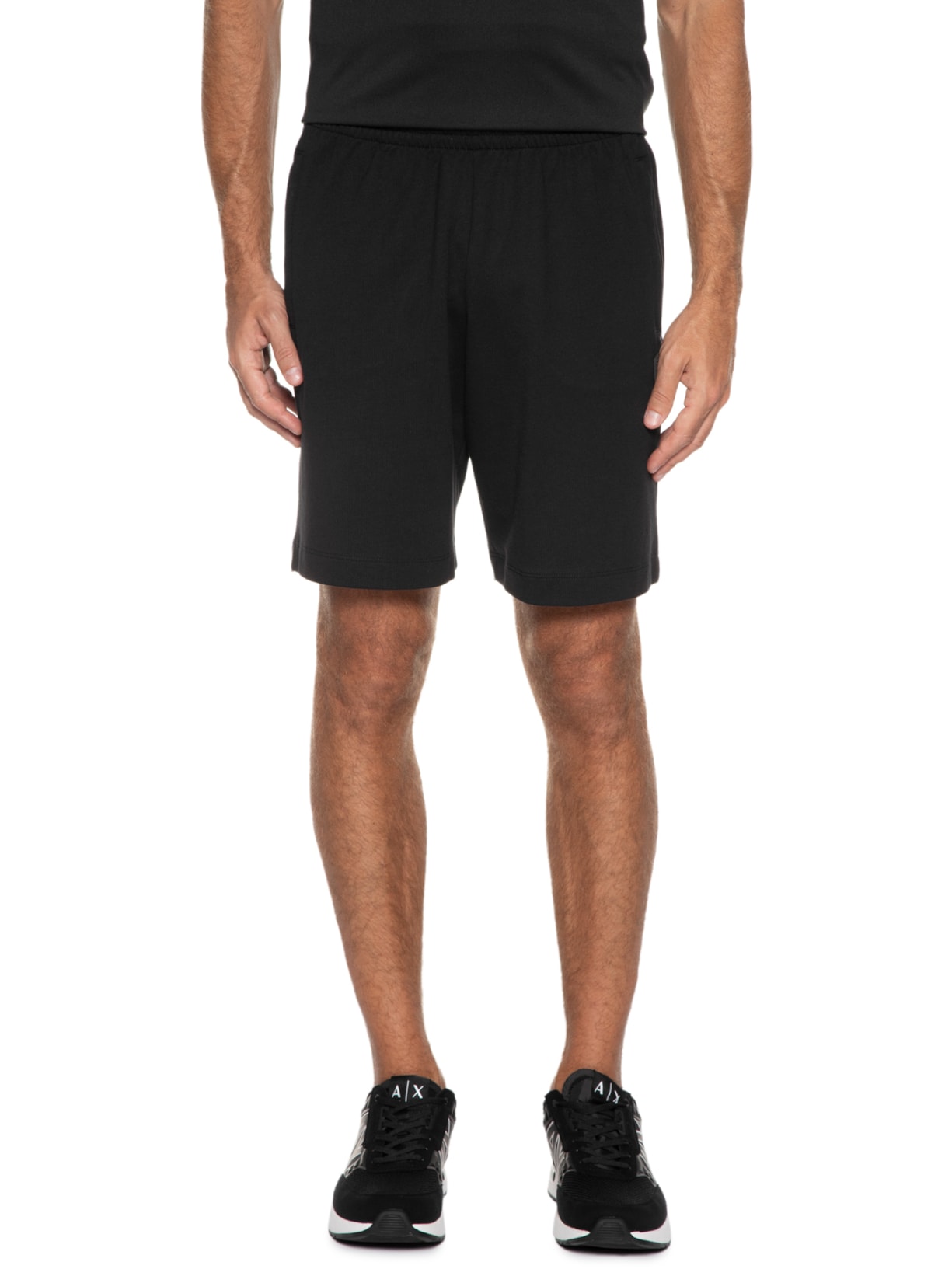 Bermuda Masculina De Malha Preto Ea7 Emporio Armani