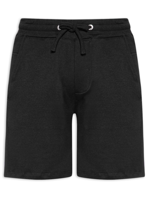 Bermuda Masculina De Moletom Aconcágua - Preto