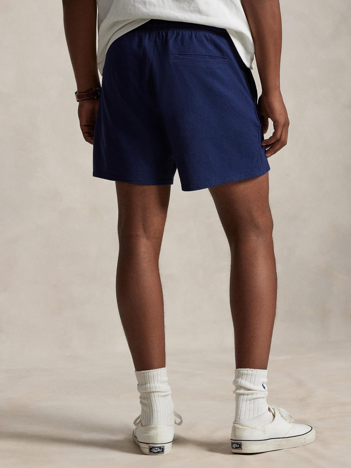 Bermuda Masculina De Moletom Bordado Preppy Azul Polo Ralph Lauren