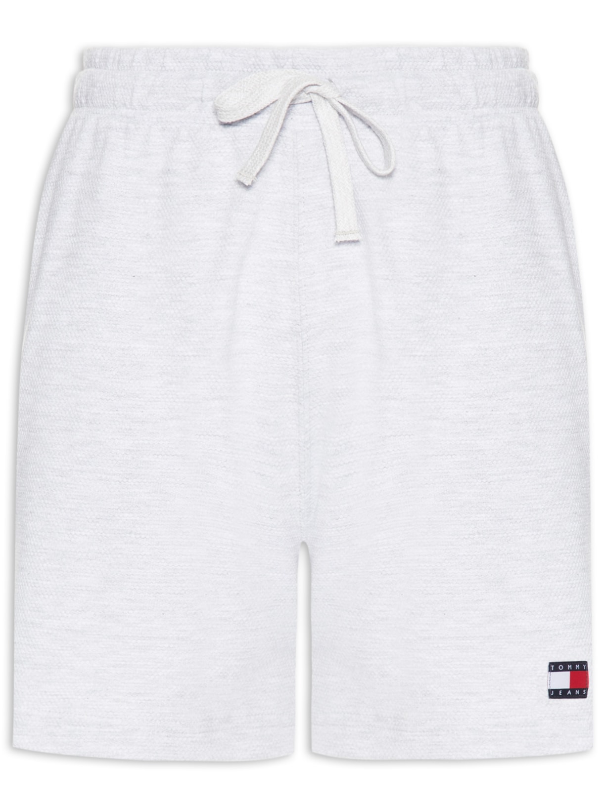 Bermuda Masculina de Moletom em Waffle Cinza Tommy Jeans